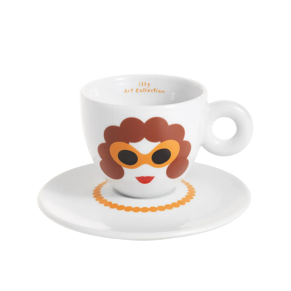 Set of 6 Cappuccino Cups - Olimpia Zagnoli illy Art Collection