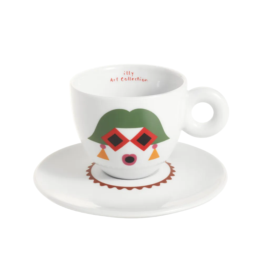 Set of 6 Cappuccino Cups - Olimpia Zagnoli illy Art Collection