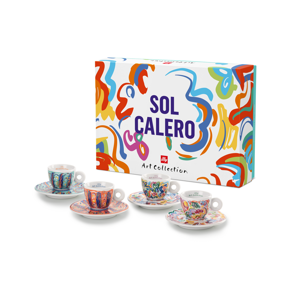 Set of 4 Espresso Cups - Sol Calero illy Art Collection