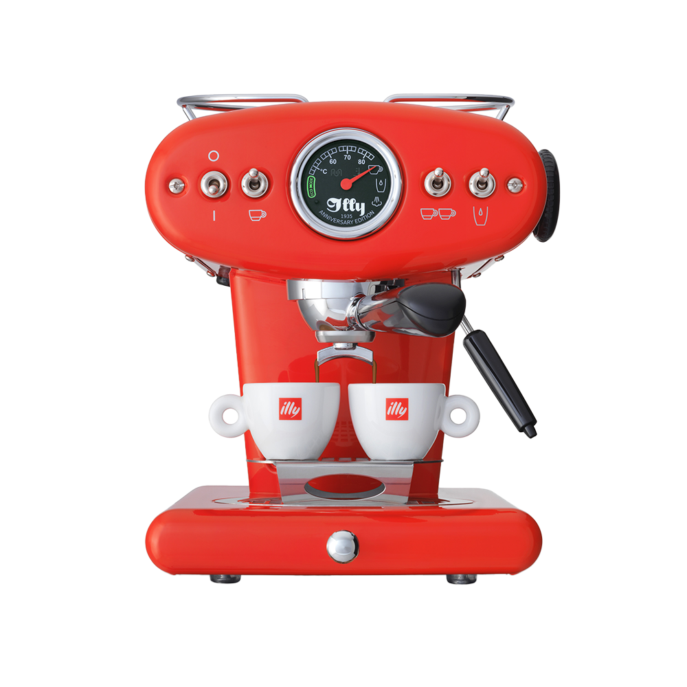 X1 Anniversary E.S.E. Pod & Ground Espresso Machine - Red