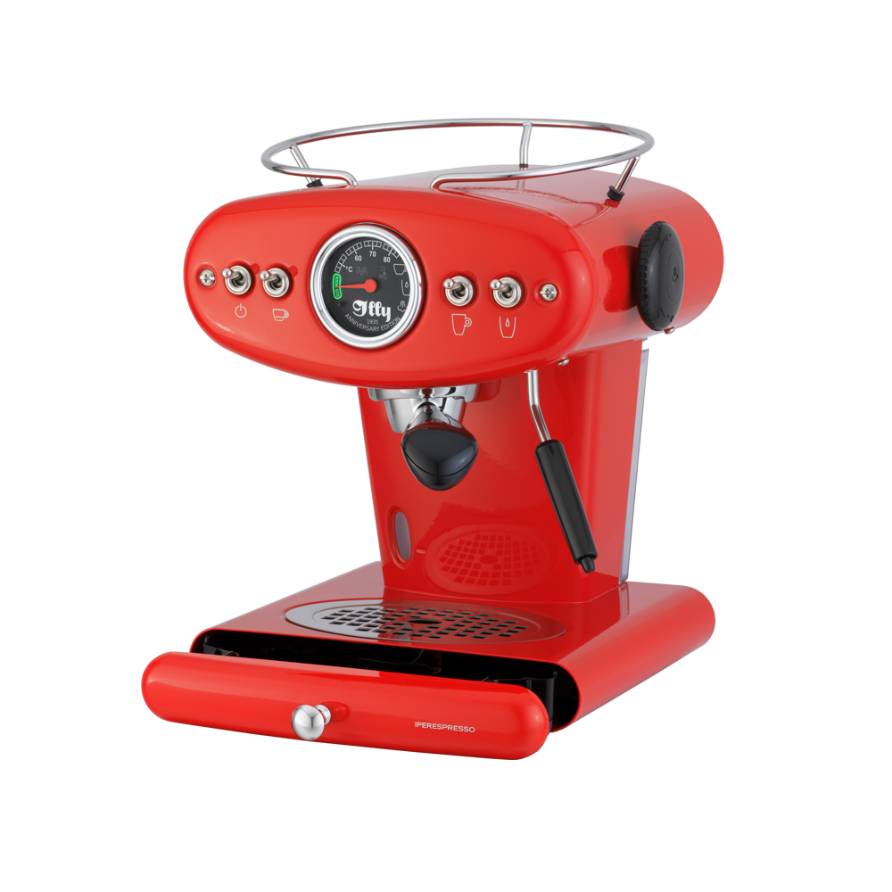 X1 Anniversary E.S.E. Pod & Ground Espresso Machine - Red
