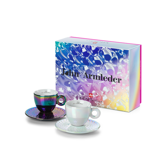 Set of 2 Cappuccino Cups - John Armleder illy Art Collection