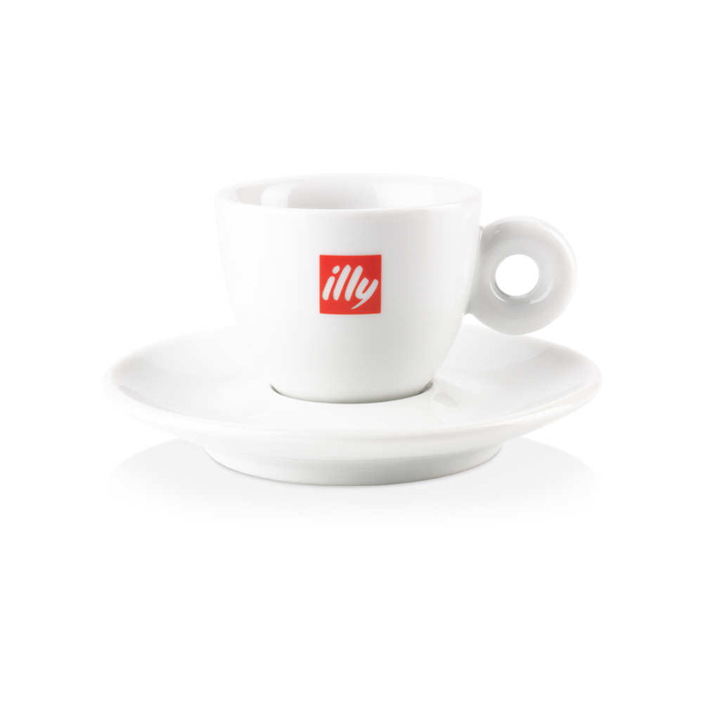illy Logo Espresso Cups with Saucer (Set of 12)