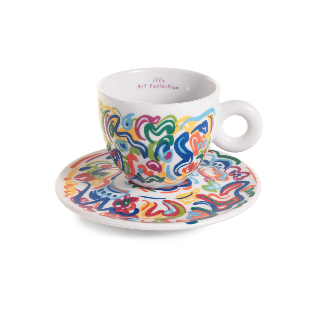 Set of 4 Cappuccino Cups - Sol Calero illy Art Collection