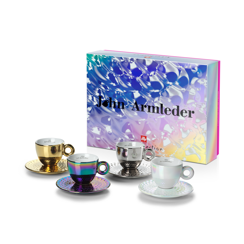 Set of 4 Cappuccino Cups - John Armleder illy Art Collection