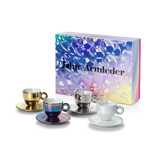Set of 4 Cappuccino Cups - John Armleder illy Art Collection