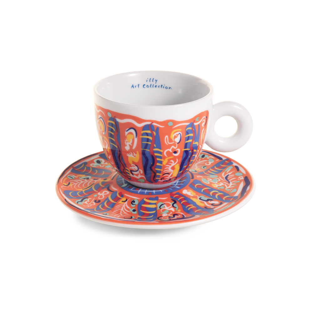 Set of 4 Cappuccino Cups - Sol Calero illy Art Collection