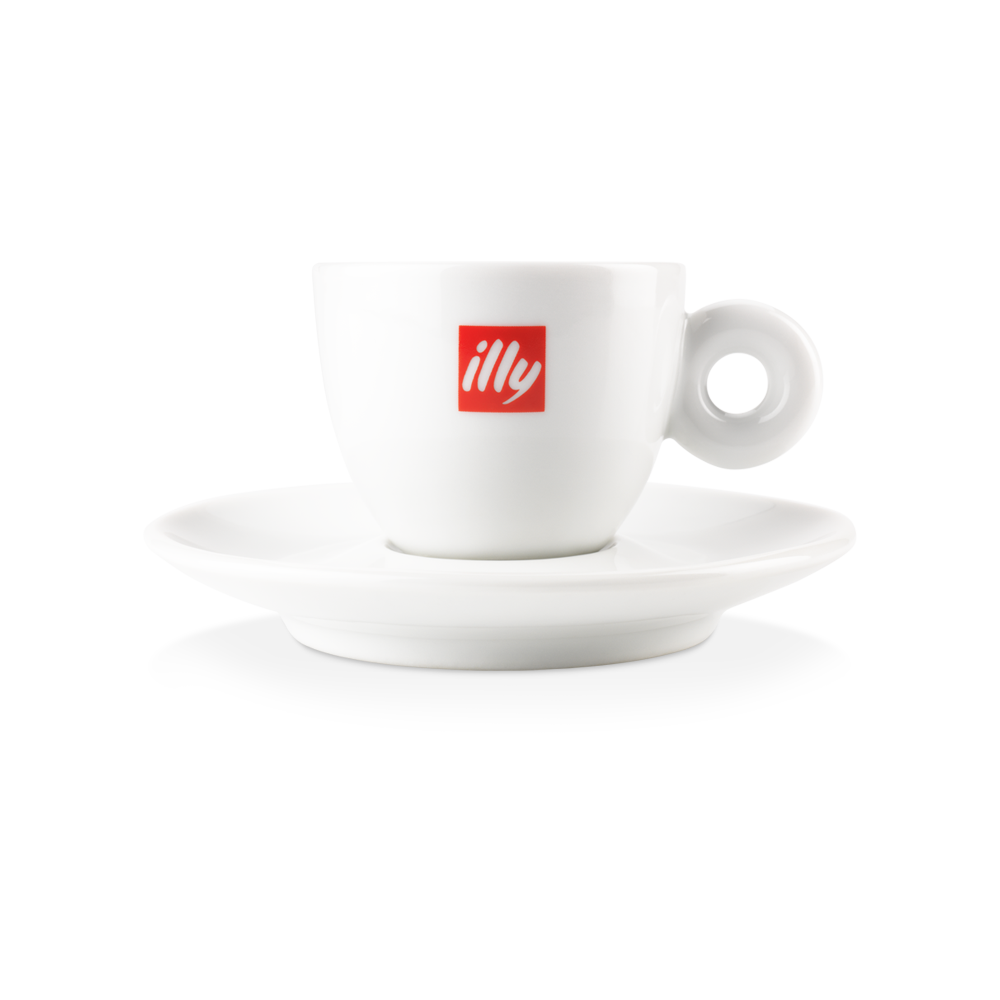 illy Logo Espresso Cups with Saucer (Set of 12)