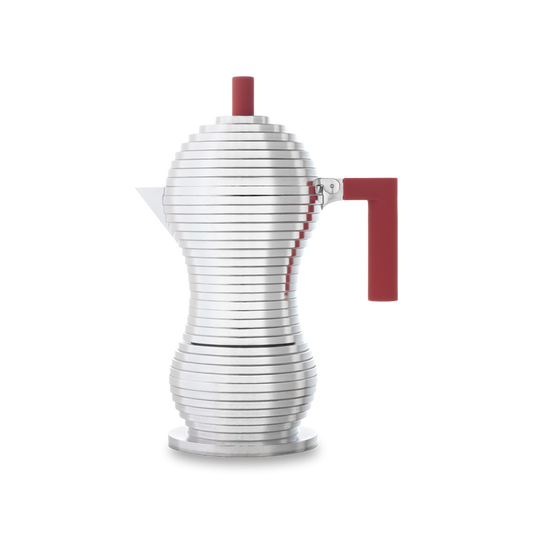 Alessi Pulcina 3 Cup Moka Pot - Red