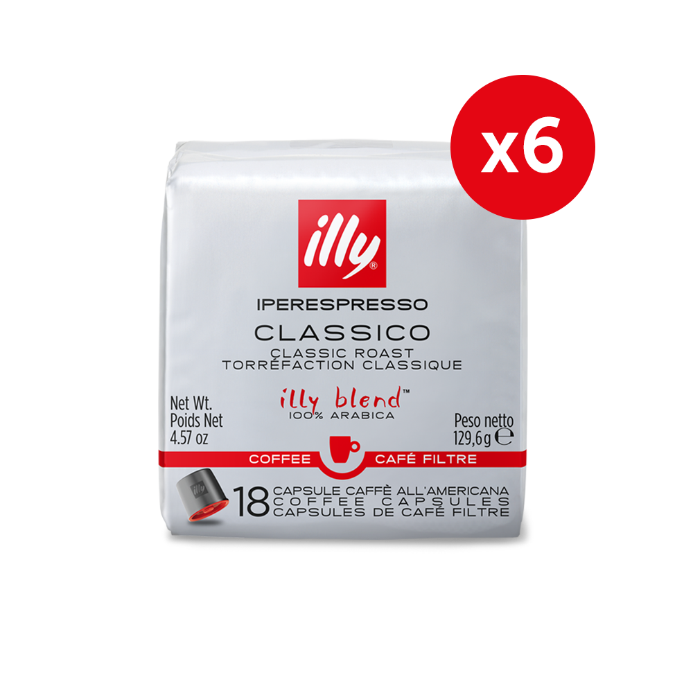 Classico Caffè Americano iPerespresso Coffee Capsules 6 Pack Carton