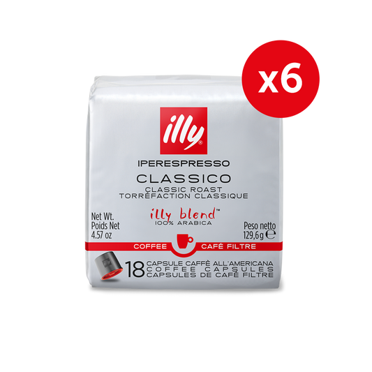 Classico Caffè Americano iPerespresso Coffee Capsules 6 Pack Carton