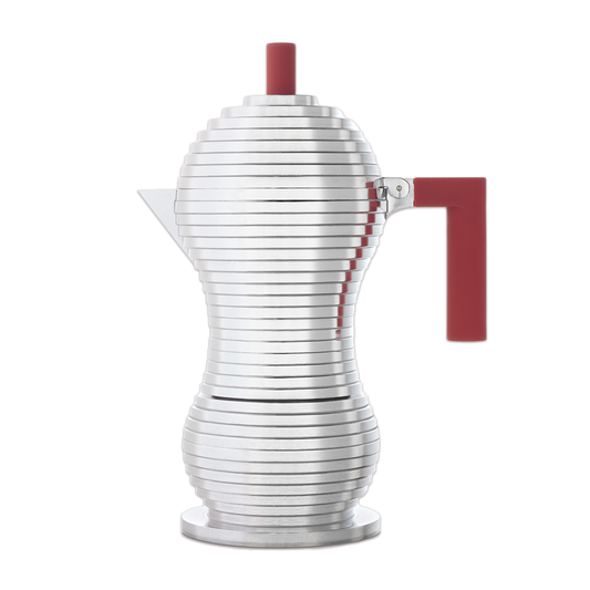 Alessi Pulcina 6 Cup Moka Pot - Red