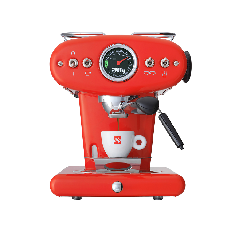 X1 Anniversary E.S.E. Pod & Ground Espresso Machine - Red